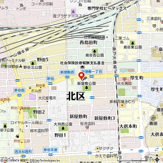 ブリヂストンタイヤセンター西日本株式会社　ミスタータイヤマン 岡山店付近の地図